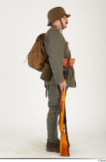  Austria-Hungary army uniform World War I. ver.1 - poses army poses with gun soldier standing uniform whole body 0023.jpg